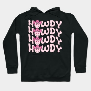 Groovy Howdy Western Girl Country Rodeo Pink Cowgirl Retro Hoodie